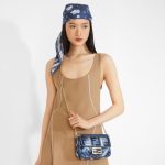 FENDI Baguette® Mini Blue canvas bag with FF embroidery - Image 5